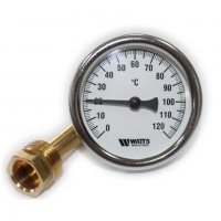 Термометр биметаллический WATTS с гильзой